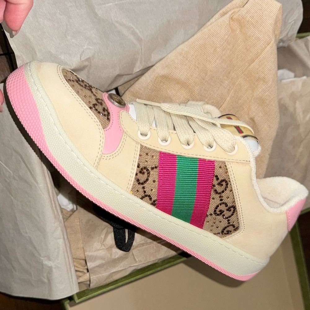 Gucci Women’s Screener Sneakers with Crystals